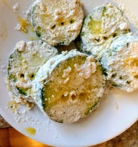 battered zucchini squash slices