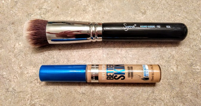 Sigma f82 makeup brush and Maybelline better skin concealer
